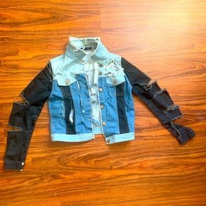 Women’s Distressed Jean Jacket, Size S